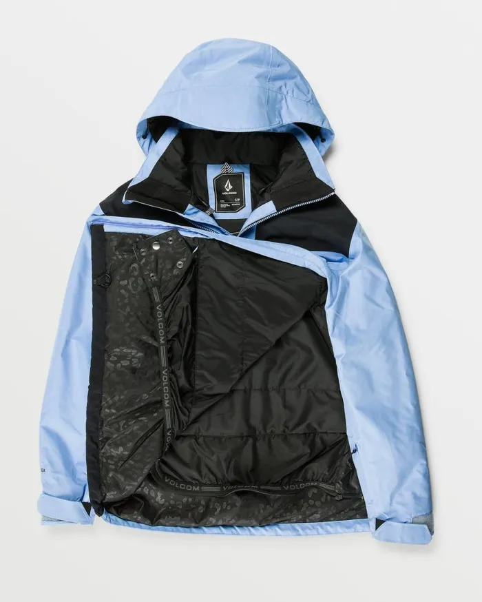 Womens Fern Insulated Gore Pullover 8211 Crystal Blue Womens Volcom Jackets