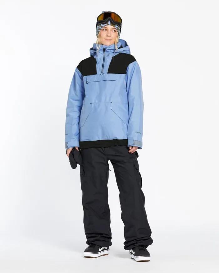 Womens Fern Insulated Gore Pullover 8211 Crystal Blue Womens Volcom Jackets