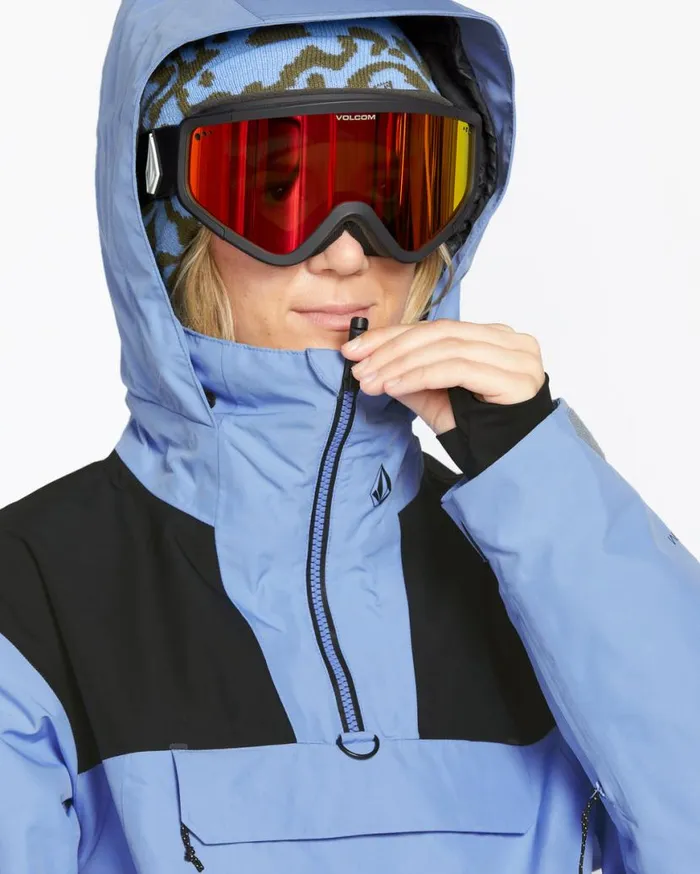 Womens Fern Insulated Gore Pullover 8211 Crystal Blue Womens Volcom Jackets
