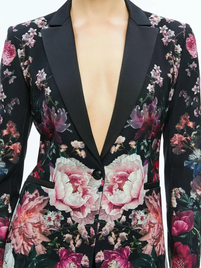 Womens Jackets Coats Alice Olivia Breann Long Fitted Blazer After Midnight
