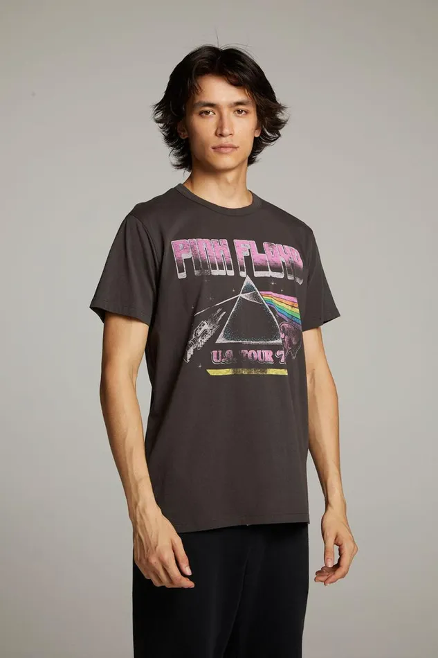 WomensMens Chaser Brand Music Pink Floyd US Tour Crew Neck Tee