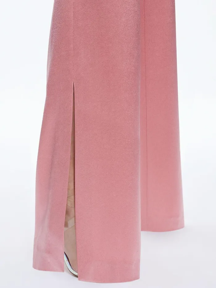 Womens Pants Alice Olivia Jc Wide Leg Side Slit Pant Rose