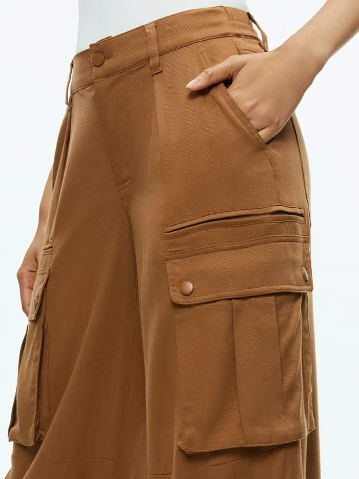 Womens Pants Alice Olivia Joette Cargo Pant Camel