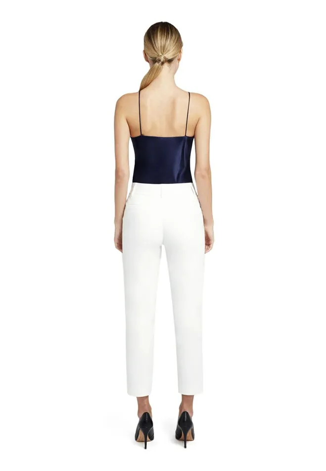 Womens Pants Alice Olivia Stacey Slim Trouser White