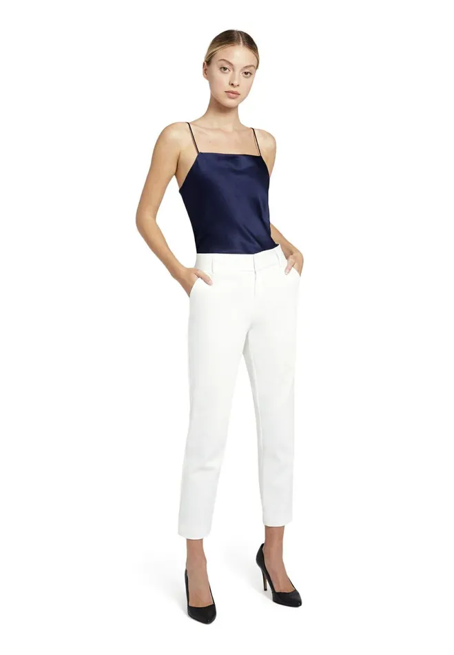 Womens Pants Alice Olivia Stacey Slim Trouser White
