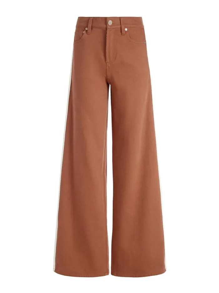 Womens Pants Alice Olivia Trish Side Stripe Jean Camel