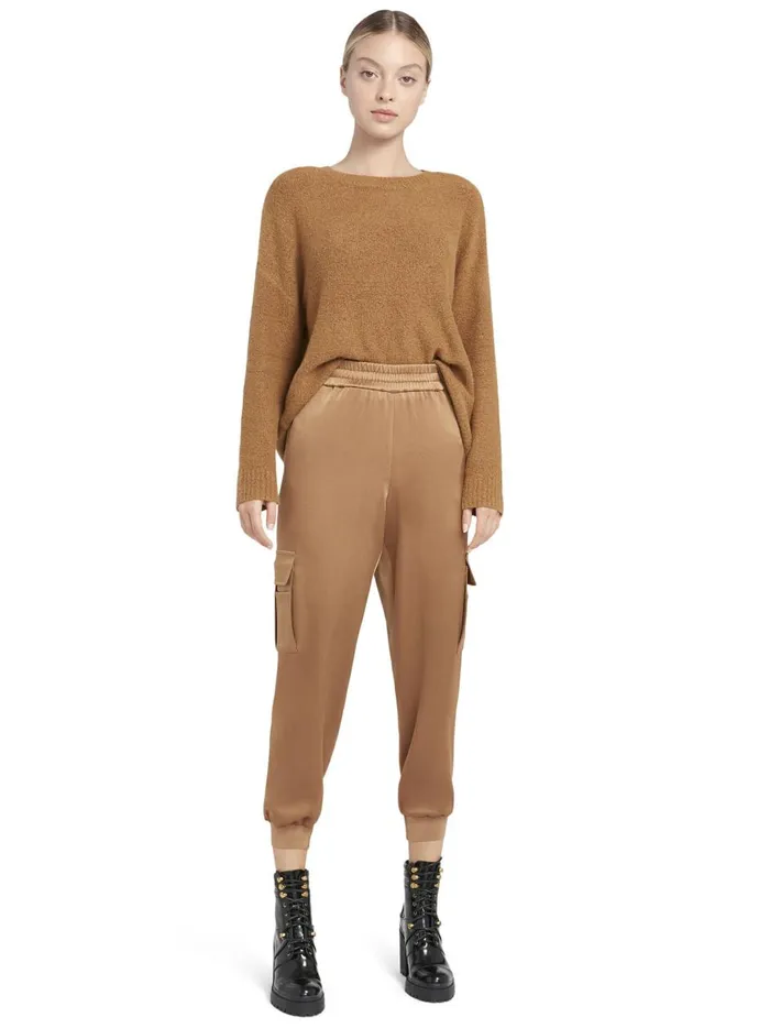Womens Sweaters Alice Olivia Roma Oversized Pullover Camel