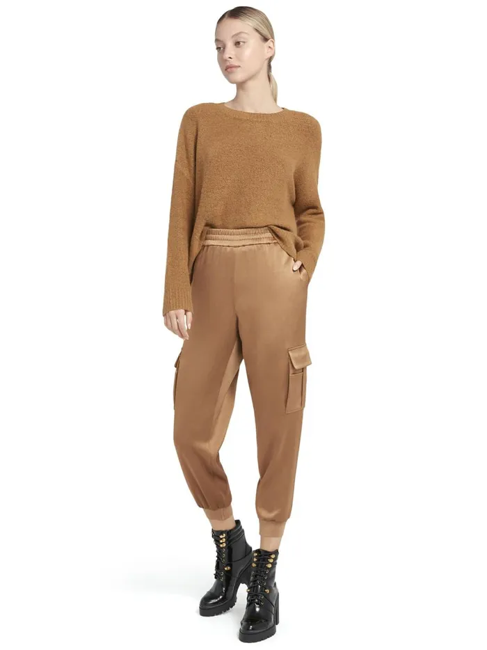 Womens Sweaters Alice Olivia Roma Oversized Pullover Camel