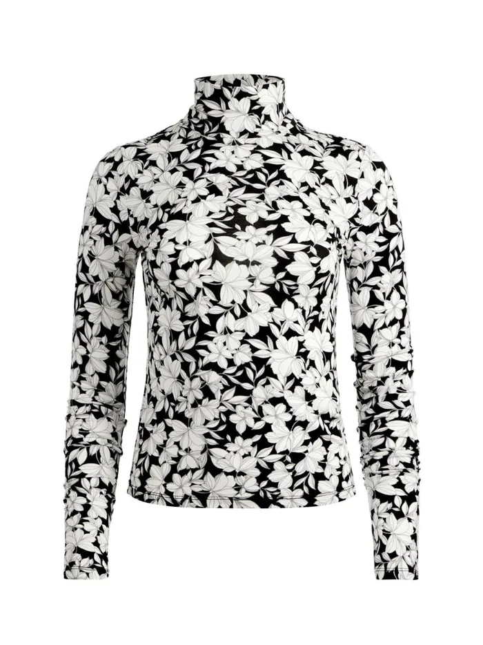 Womens Tops Alice Olivia Delaina Turtleneck Top Homeroom Floral