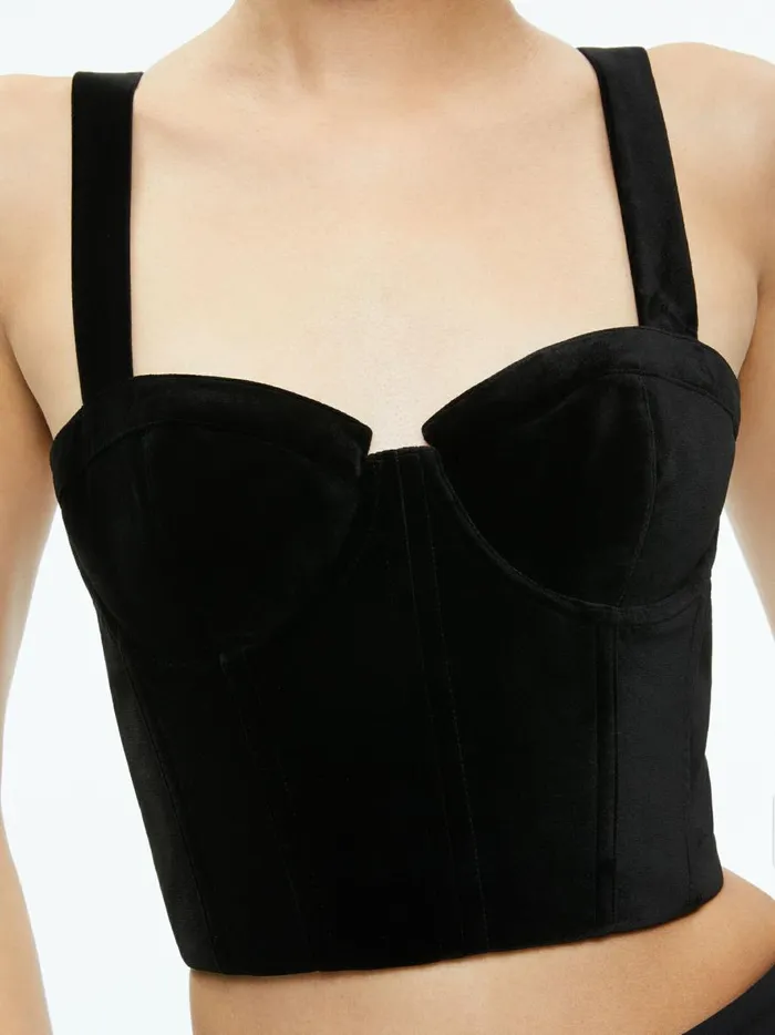 Womens Tops Alice Olivia Jeanna Bustier Top Black