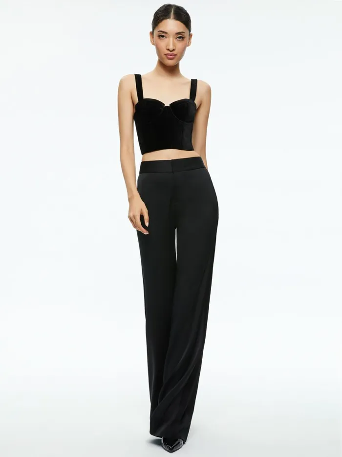 Womens Tops Alice Olivia Jeanna Bustier Top Black