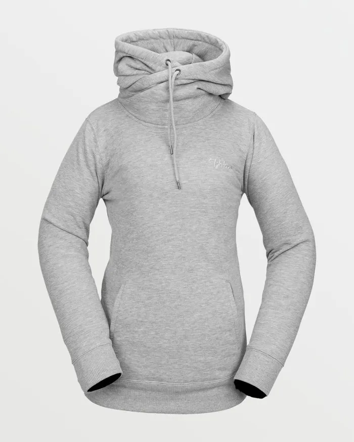 Womens Tower Pullover Fleece 8211 Heather Grey Womens Volcom Layering