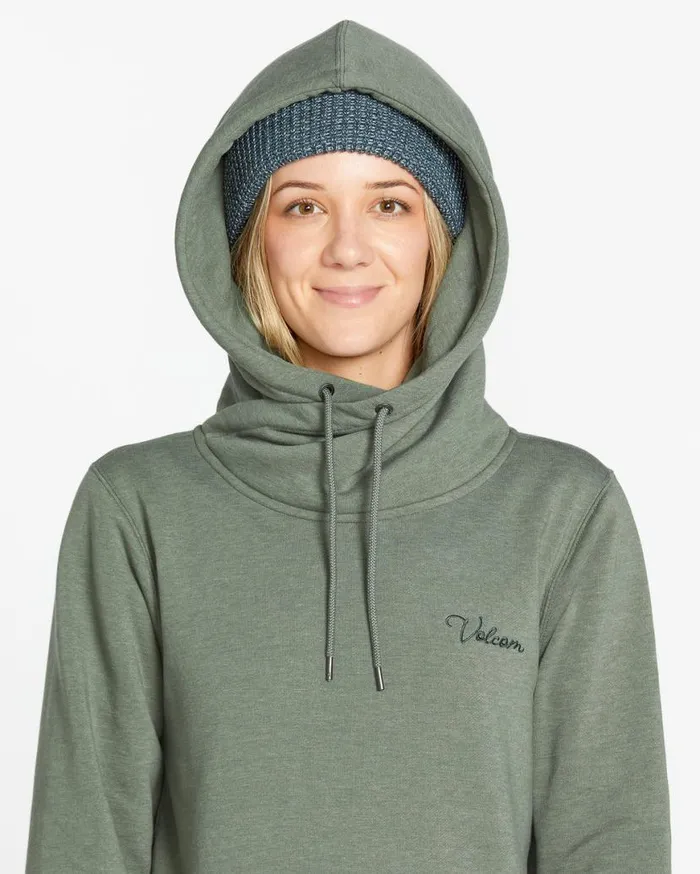 Womens Tower Pullover Fleece 8211 Lichen Green Womens Volcom Jackets