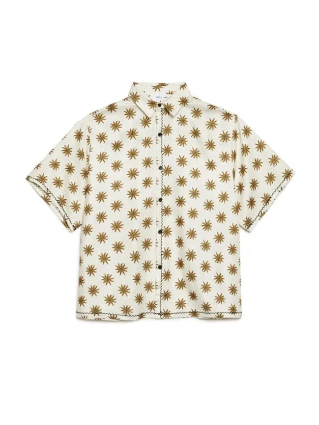 Womenswear Cameron Star Boxy Shirt Sunny White Sister Jane Womenswear Cameron Star Boxy Shirt Sunny White Sister Jane