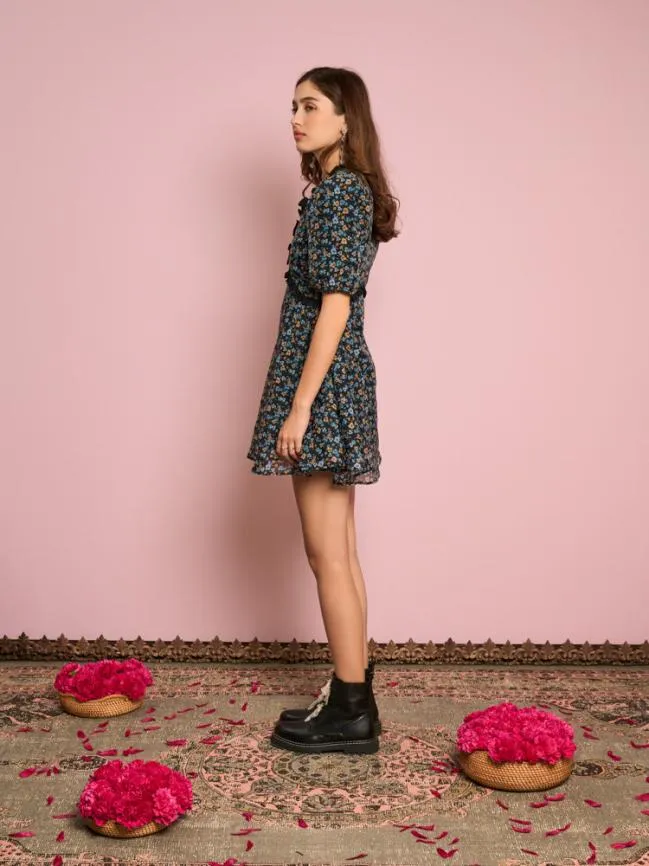 Womenswear Carnation Organza Mini Dress Coal Black Sister Jane Womenswear Carnation Organza Mini Dress Coal Black Sister Jane