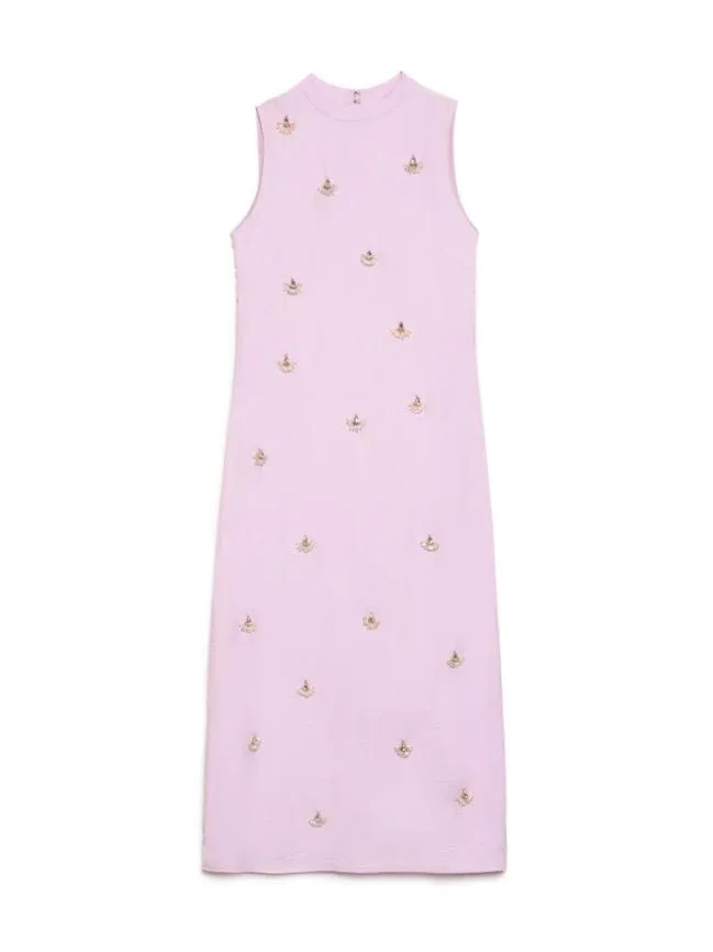 Womenswear DREAM Angel Fish Embellished Midi Dress Pastel Lilac Sister Jane Womenswear DREAM Angel Fish Embellished Midi Dress Pastel Lilac Sister Jane