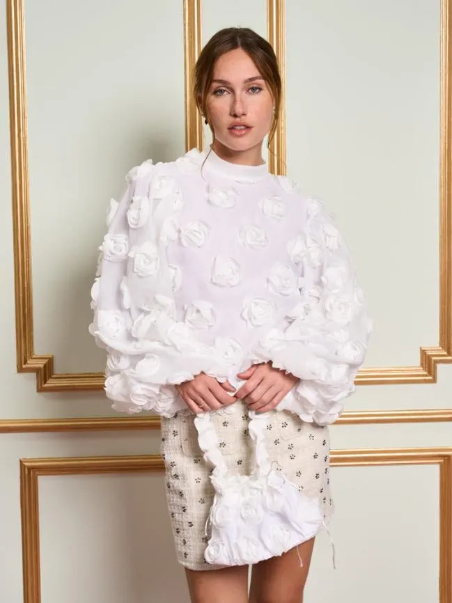 Womenswear DREAM Belle Bloom Applique Top Ivory Cream Sister Jane