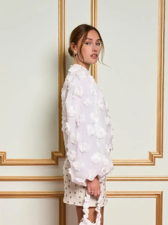 Womenswear DREAM Belle Bloom Applique Top Ivory Cream Sister Jane Womenswear DREAM Belle Bloom Applique Top Ivory Cream Sister Jane