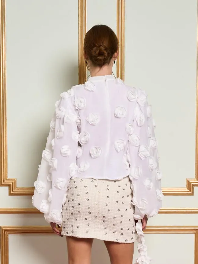 Womenswear DREAM Belle Bloom Applique Top Ivory Cream Sister Jane Womenswear DREAM Belle Bloom Applique Top Ivory Cream Sister Jane