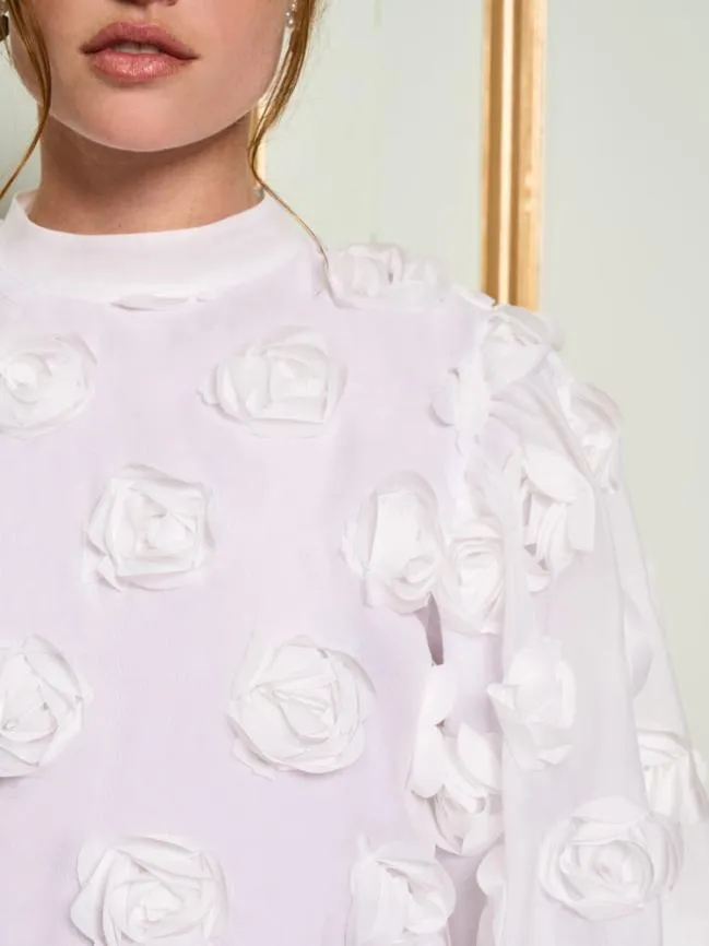 Womenswear DREAM Belle Bloom Applique Top Ivory Cream Sister Jane Womenswear DREAM Belle Bloom Applique Top Ivory Cream Sister Jane