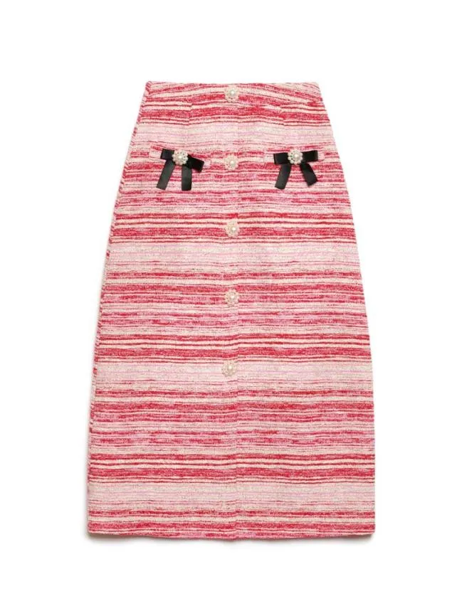 Womenswear DREAM Harp Boucle Midi Skirt Ruby Red Sister Jane Womenswear DREAM Harp Boucle Midi Skirt Ruby Red Sister Jane