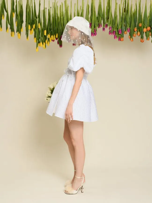 Womenswear DREAM Maria Jacquard Wrap Dress Bright White Sister Jane Womenswear DREAM Maria Jacquard Wrap Dress Bright White Sister Jane