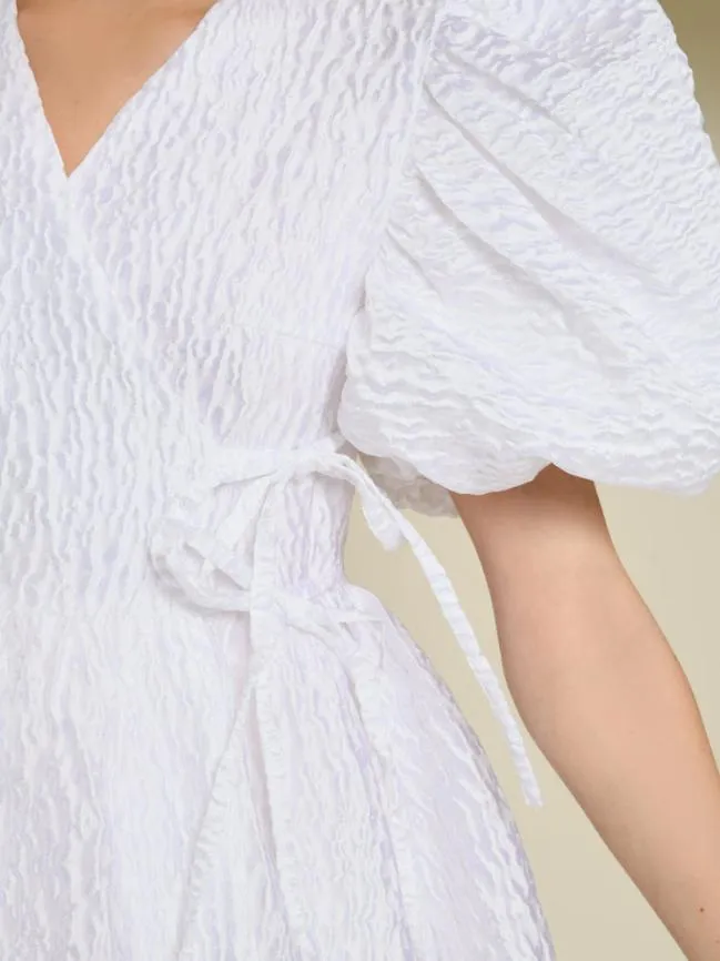 Womenswear DREAM Maria Jacquard Wrap Dress Bright White Sister Jane Womenswear DREAM Maria Jacquard Wrap Dress Bright White Sister Jane