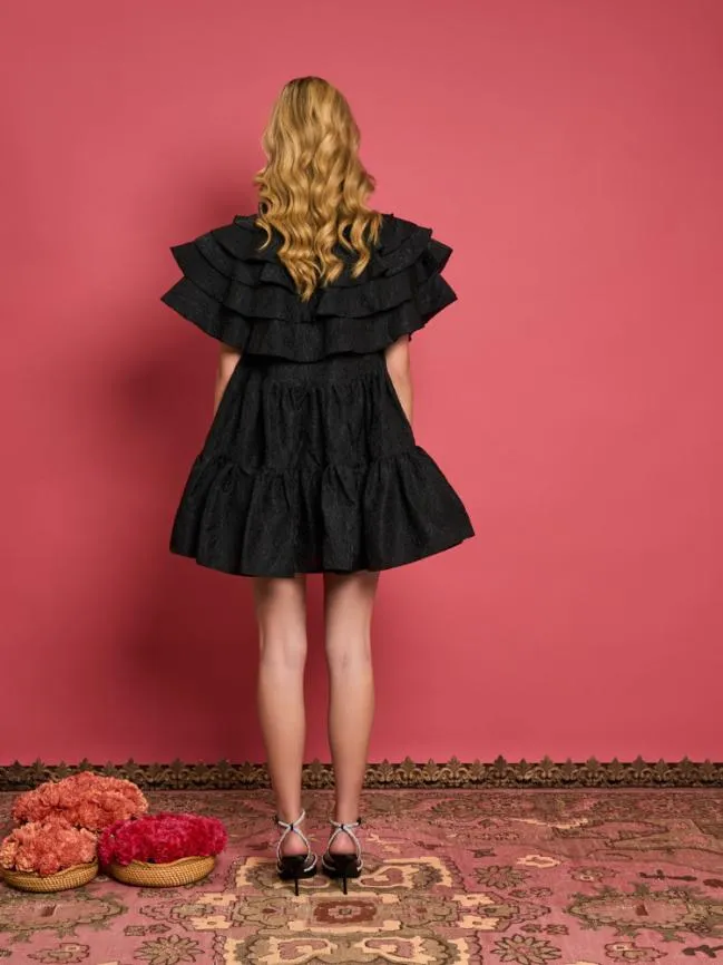 Womenswear DREAM Maya Organza Ruffle Dress Coal Black Sister Jane Womenswear DREAM Maya Organza Ruffle Dress Coal Black Sister Jane
