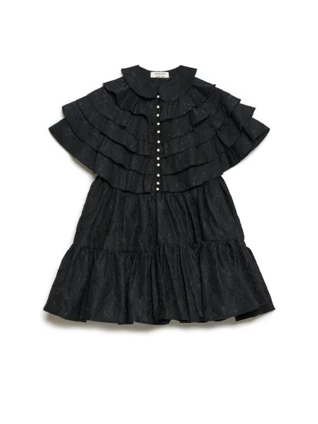 Womenswear DREAM Maya Organza Ruffle Dress Coal Black Sister Jane Womenswear DREAM Maya Organza Ruffle Dress Coal Black Sister Jane