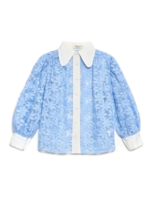 Womenswear DREAM Sky Lily Embroidered Blouse Placid Blue Sister Jane Womenswear DREAM Sky Lily Embroidered Blouse Placid Blue Sister Jane