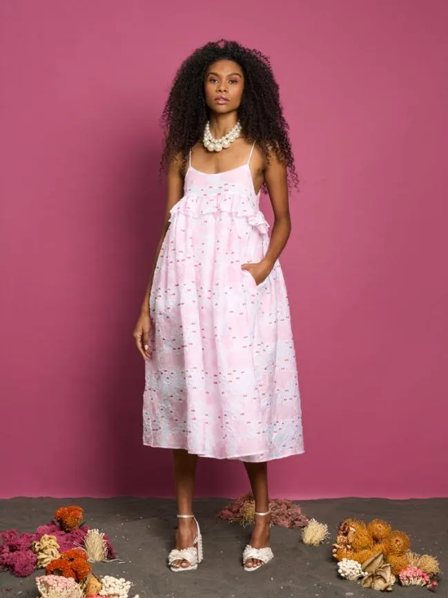 Womenswear DREAM Venus Coral Jacquard Dress Baby Pink Sister Jane Womenswear DREAM Venus Coral Jacquard Dress Baby Pink Sister Jane