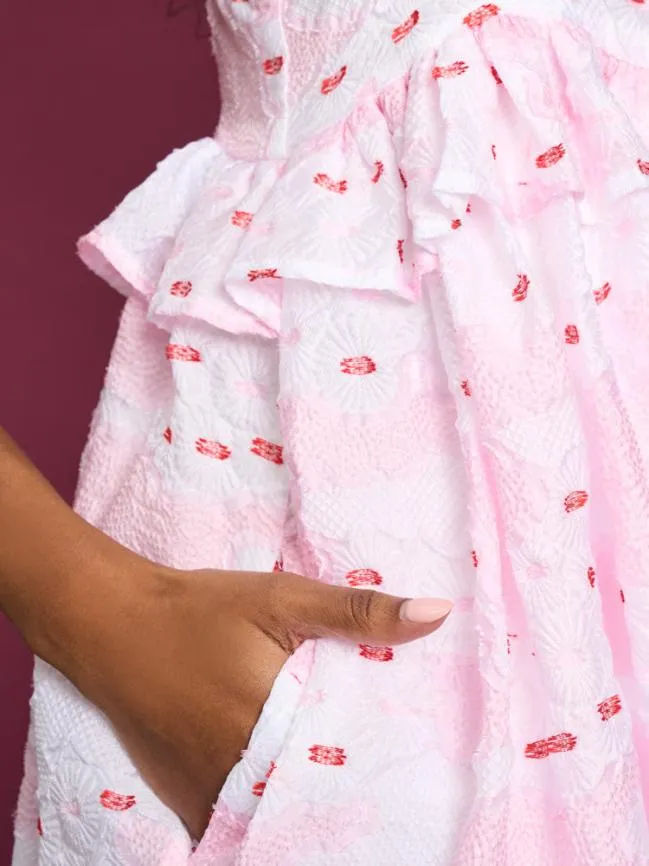Womenswear DREAM Venus Coral Jacquard Dress Baby Pink Sister Jane Womenswear DREAM Venus Coral Jacquard Dress Baby Pink Sister Jane