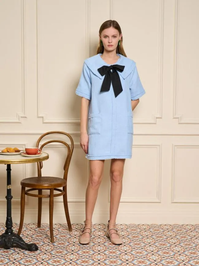 Womenswear Fancies Fray Tweed Dress Baby Blue Sister Jane Womenswear Fancies Fray Tweed Dress Baby Blue Sister Jane