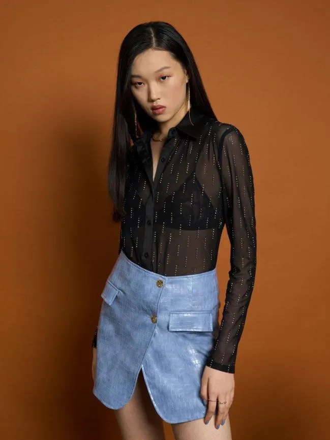 Womenswear Ghospell Bodhi Mesh Shirt Black Ink Sister Jane