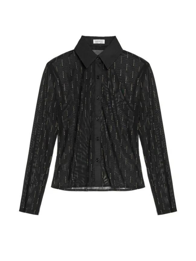 Womenswear Ghospell Bodhi Mesh Shirt Black Ink Sister Jane Womenswear Ghospell Bodhi Mesh Shirt Black Ink Sister Jane
