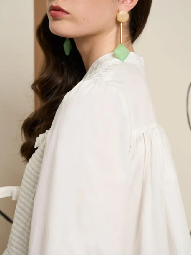 Womenswear Ghospell Dillon Tie Front Blouse Pearled White Sister Jane