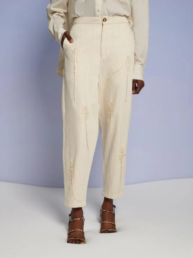 Womenswear Ghospell Rae Stitch Trousers Cream Beige Sister Jane