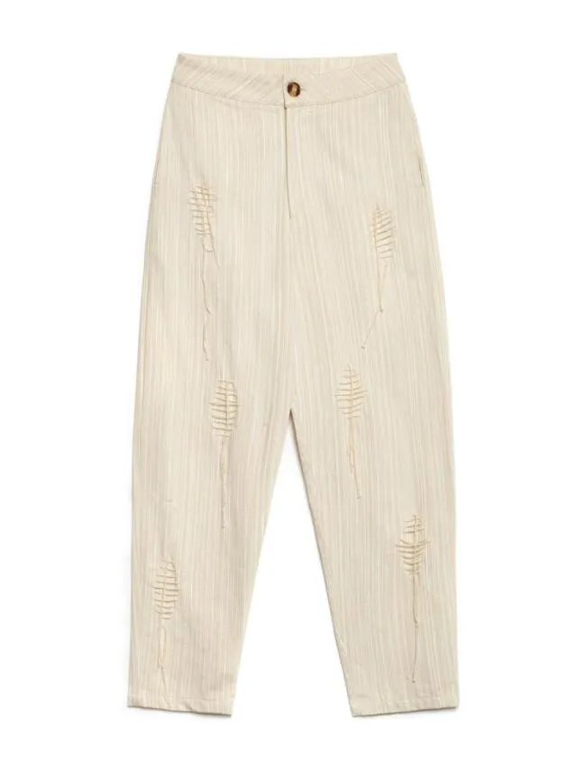 Womenswear Ghospell Rae Stitch Trousers Cream Beige Sister Jane Womenswear Ghospell Rae Stitch Trousers Cream Beige Sister Jane