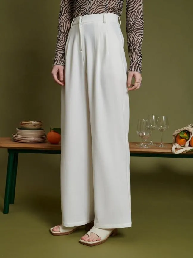 Womenswear Ghospell Simone Full Length Trousers Pearled White Sister Jane