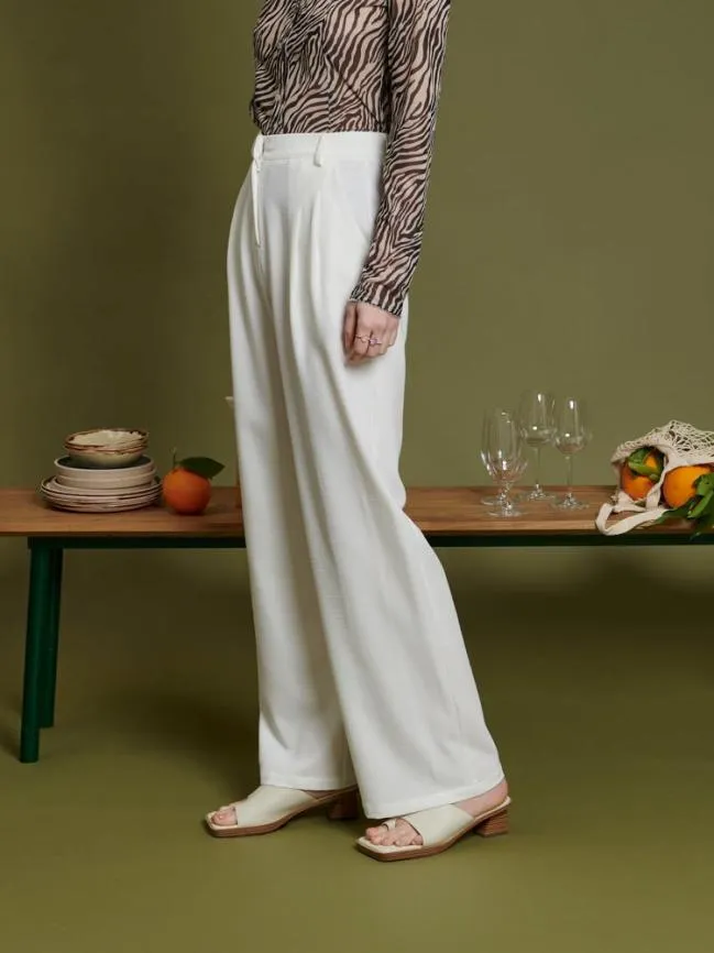 Womenswear Ghospell Simone Full Length Trousers Pearled White Sister Jane Womenswear Ghospell Simone Full Length Trousers Pearled White Sister Jane