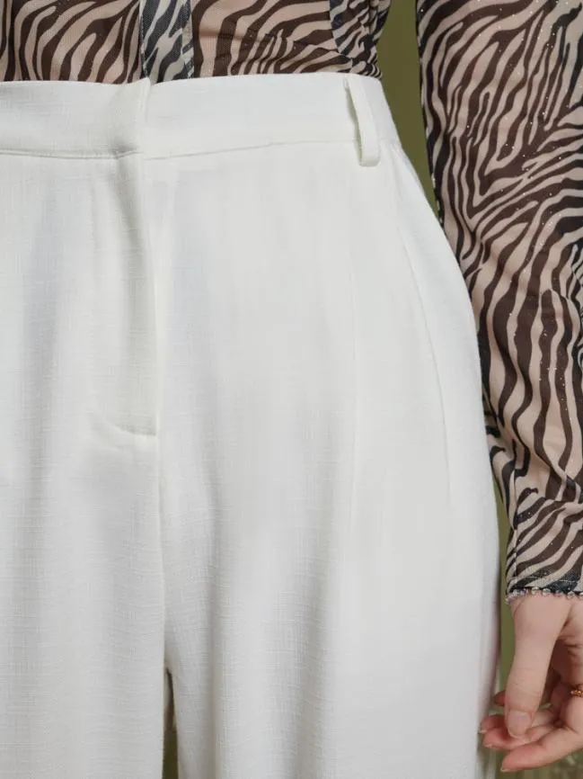 Womenswear Ghospell Simone Full Length Trousers Pearled White Sister Jane Womenswear Ghospell Simone Full Length Trousers Pearled White Sister Jane