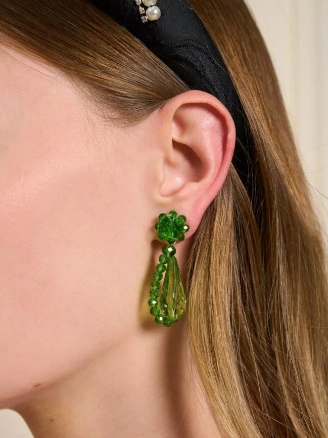 Womenswear Macaron Bead Earrings Grass Green Sister Jane Womenswear Macaron Bead Earrings Grass Green Sister Jane