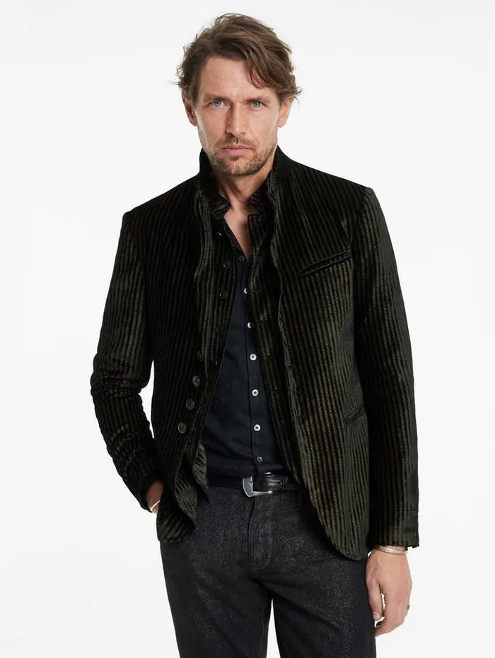WOODWARD JACKET Black Men John Varvatos Suit Jackets