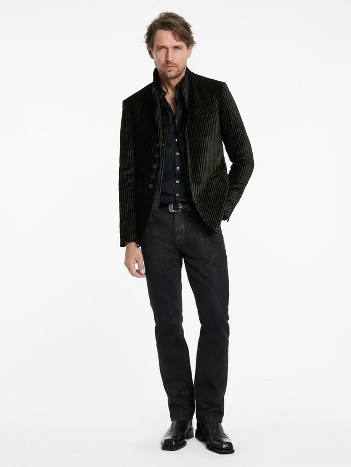 WOODWARD JACKET Black Men John Varvatos Suit Jackets