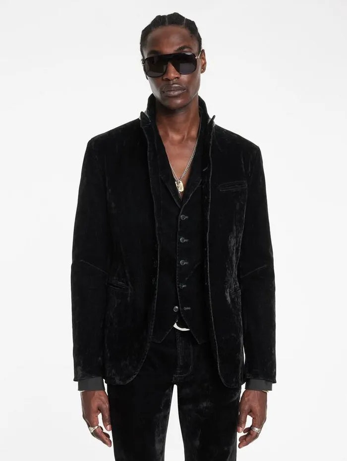 WOODWARD JACKET Black Men John Varvatos Suit Jackets