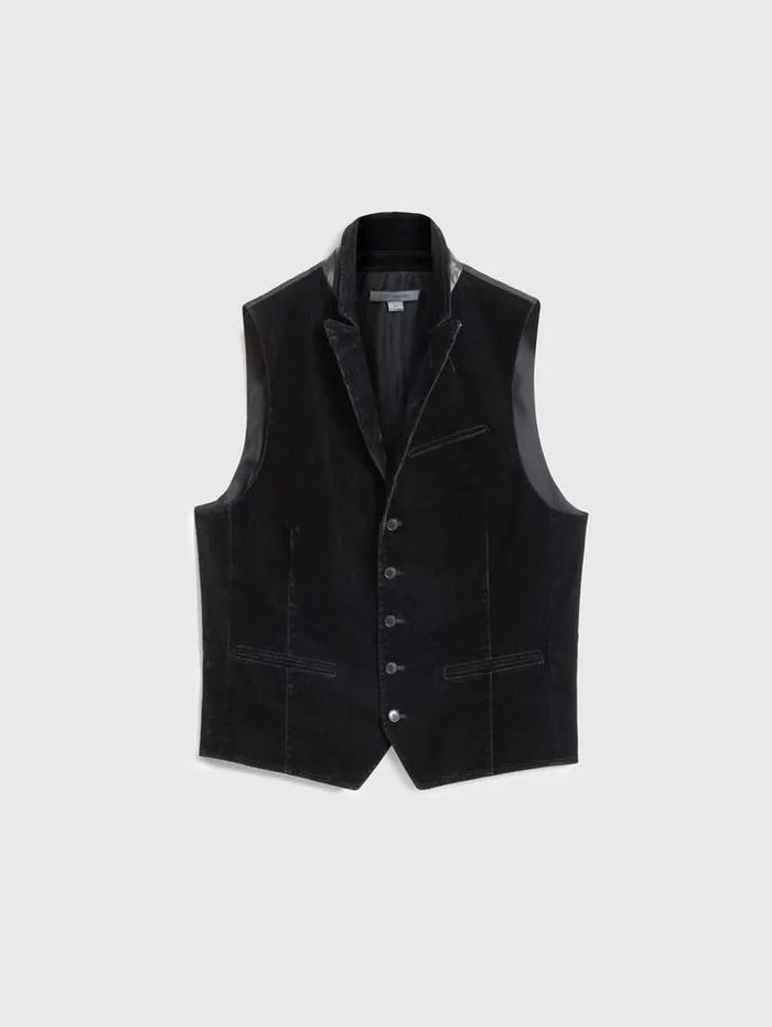 WOODWARD VEST Black Men John Varvatos Suit Jackets