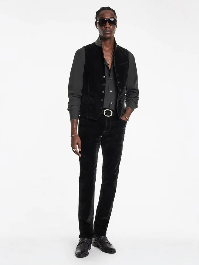 WOODWARD VEST Black Men John Varvatos Suit Jackets