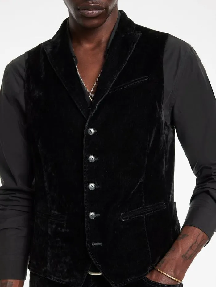 WOODWARD VEST Black Men John Varvatos Suit Jackets