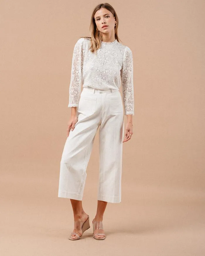 WOVEN TOP ECRU MAGNOLIA Shop Grace and Mila Dressy Tops