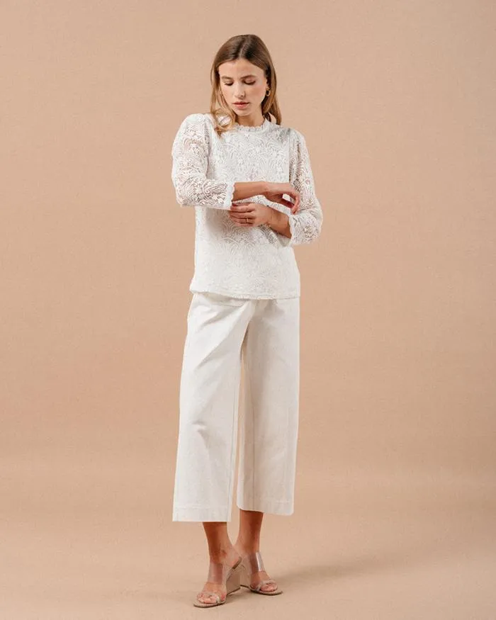WOVEN TOP ECRU MAGNOLIA Shop Grace and Mila Dressy Tops